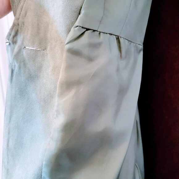 EUC THREE Piece Light Suede Pantsuit Sz 14 GORGEOUS VERSATILITY w/Paisley Tank - Picture 15 of 16